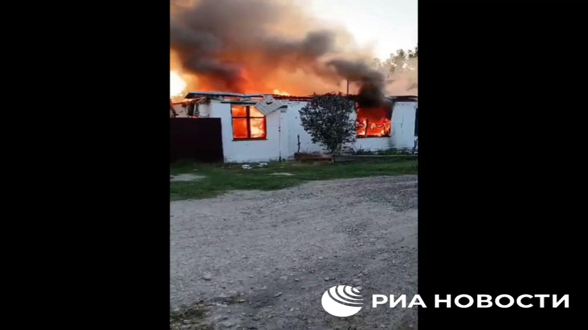 Житель курского Теткино о том, как украинские дроны сжигают дома - РИА Новости, 1920, 09.09.2024
