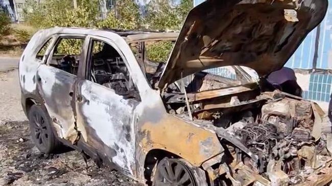 Неизвестные в Днепропетровске сожгли автомобиль главы патронатной службы 93-й отдельной механизированной бригады украинских войск Холодный Яр Алины Карнауховой