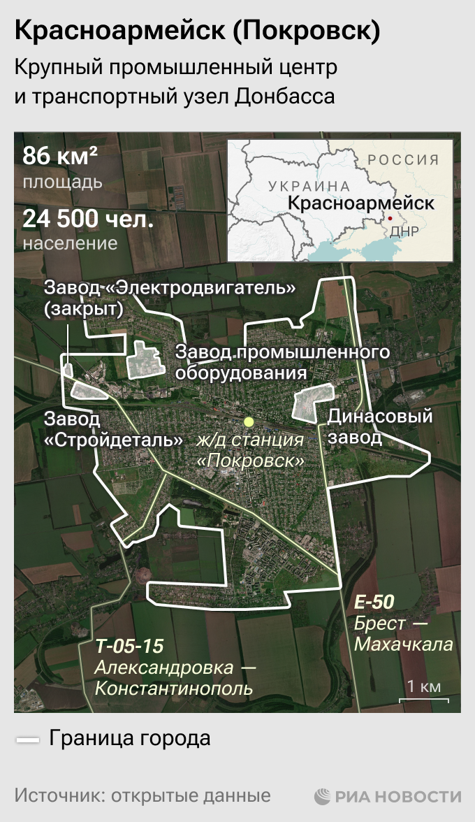 Красноармейск (Покровск): ключевые характеристики Красноармейск (Покровск): ключевые характеристики
