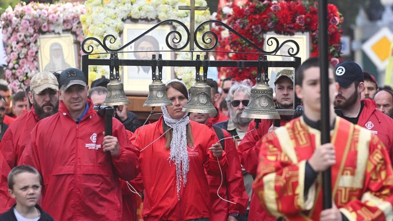 Участники XIII Елизаветинского Крестного хода