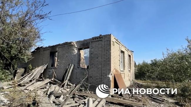 Место обстрела в Горловке