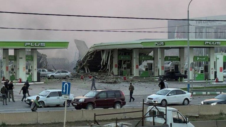 Пожар на заправке в Дагестане Пожар на заправке в Дагестане