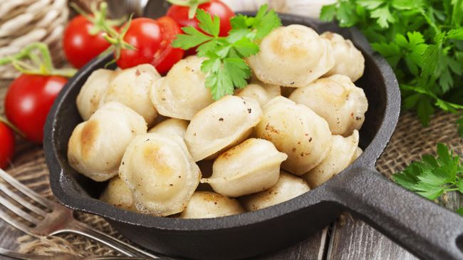 Жареные пельмени Жареные пельмени