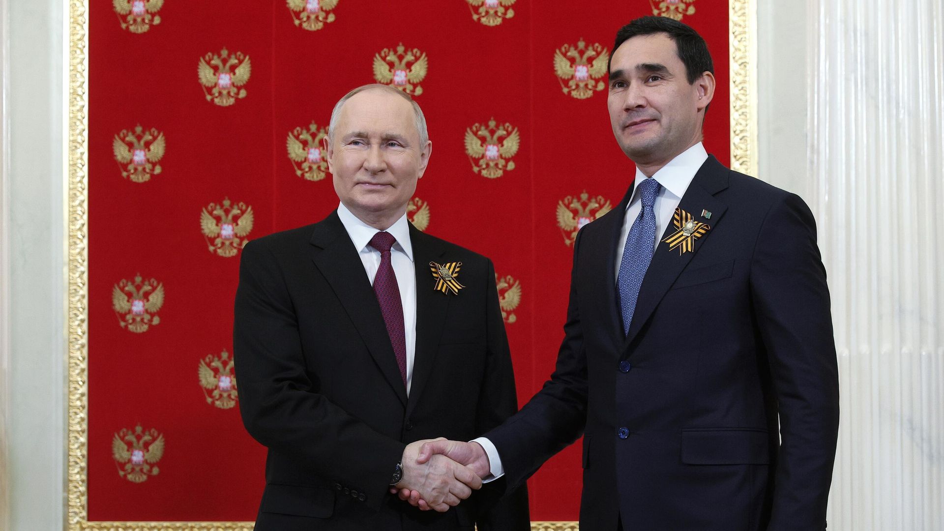 Президент РФ Владимир Путин и президент Туркменистана Сердар Бердымухамедов во время встречи в Кремле - РИА Новости, 1920, 10.12.2025