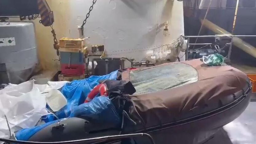 Лодка Михаила Пичугина, выжившего после двух месяцев дрейфа в Охотском море - РИА Новости, 1920, 27.01.2025