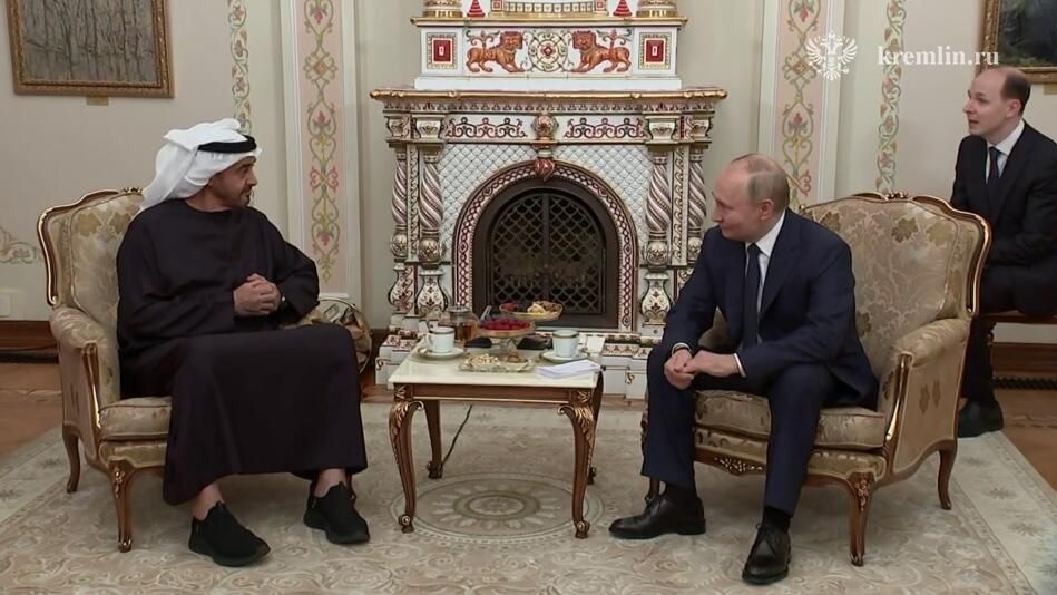 Неформальная встреча Президента РФ Владимира Путина с Президентом ОАЭ Мухаммедом Бен Заидом Аль Нахайяном в Ново-Огарёве Неформальная встреча Президента РФ Владимира Путина с Президентом ОАЭ Мухаммедом Бен Заидом Аль Нахайяном в Ново-Огарёве - РИА Новости, 1920, 20.10.2024