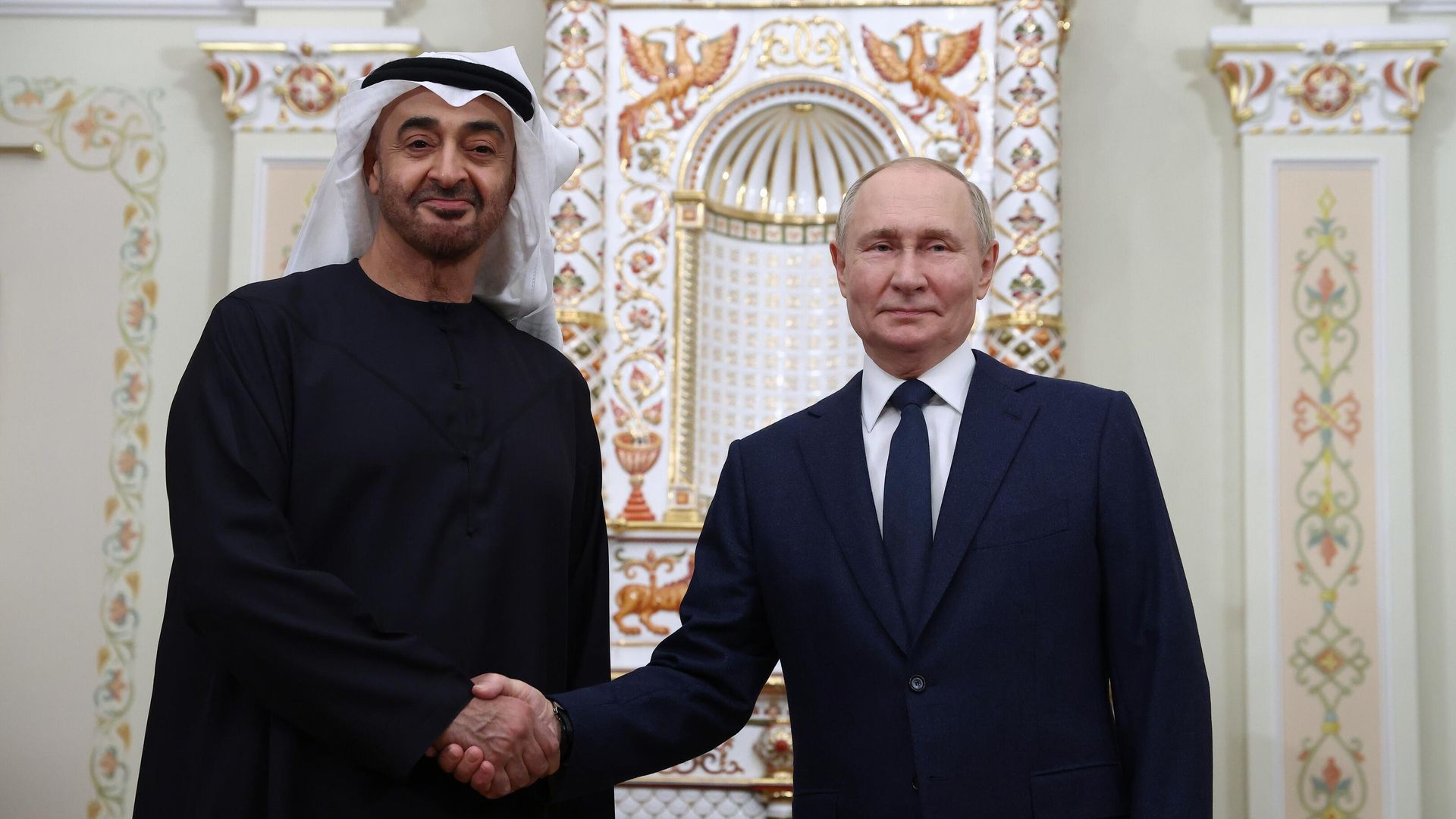 Президент Владимир Путин и президент ОАЭ Мухаммед Бен Заид Аль Нахайян Президент Владимир Путин и президент ОАЭ Мухаммед Бен Заид Аль Нахайян - РИА Новости, 1920, 27.10.2024