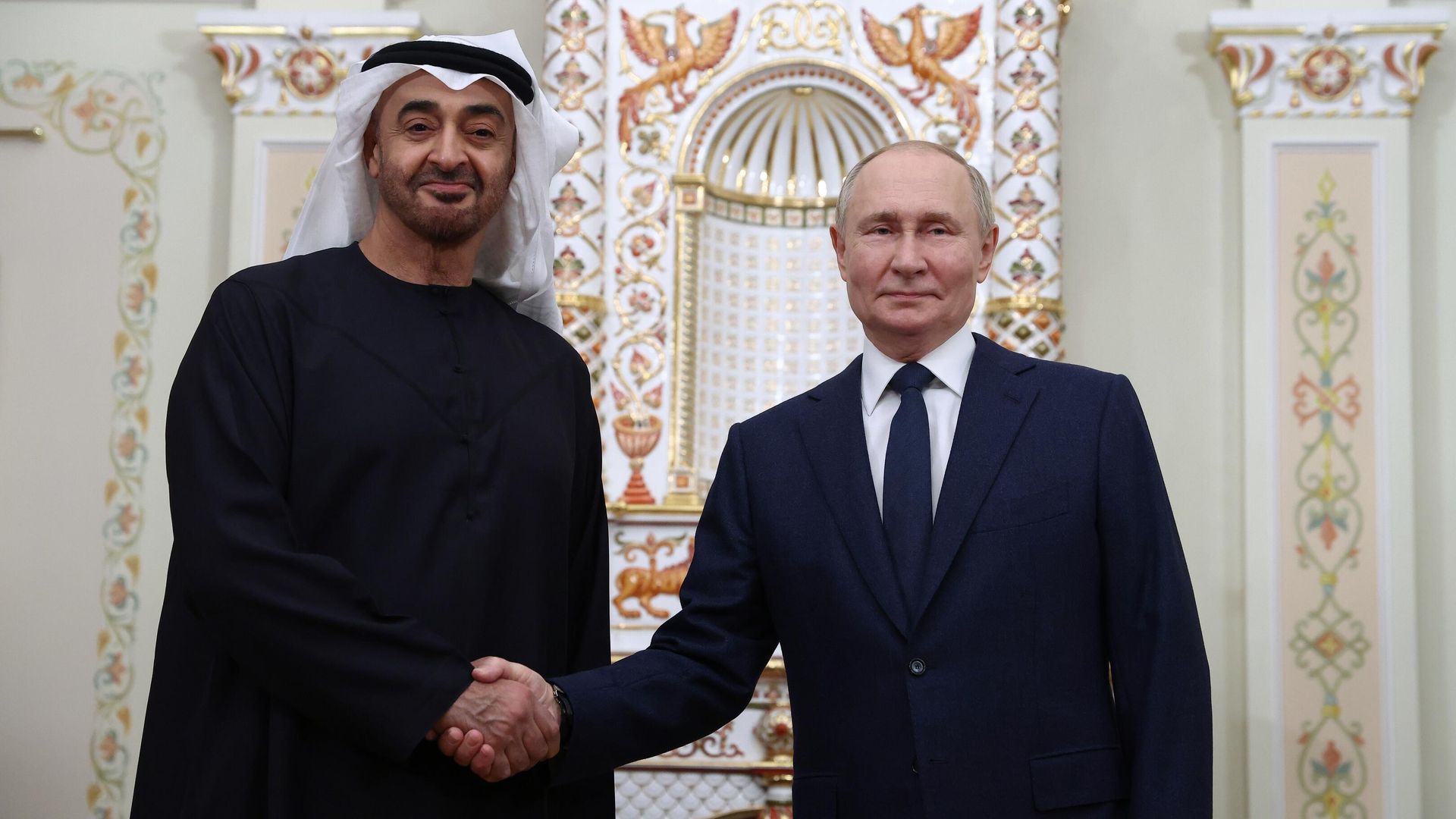 Президент Владимир Путин и президент ОАЭ Мухаммед Бен Заид Аль Нахайян во время встречи в Ново-Огарево - РИА Новости, 1920, 20.10.2024