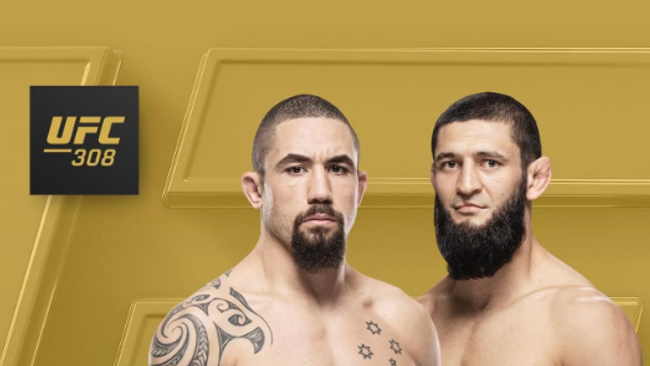 Афиша боя Уиттакер - Чимаев на UFC 308 Афиша боя Уиттакер - Чимаев на UFC 308