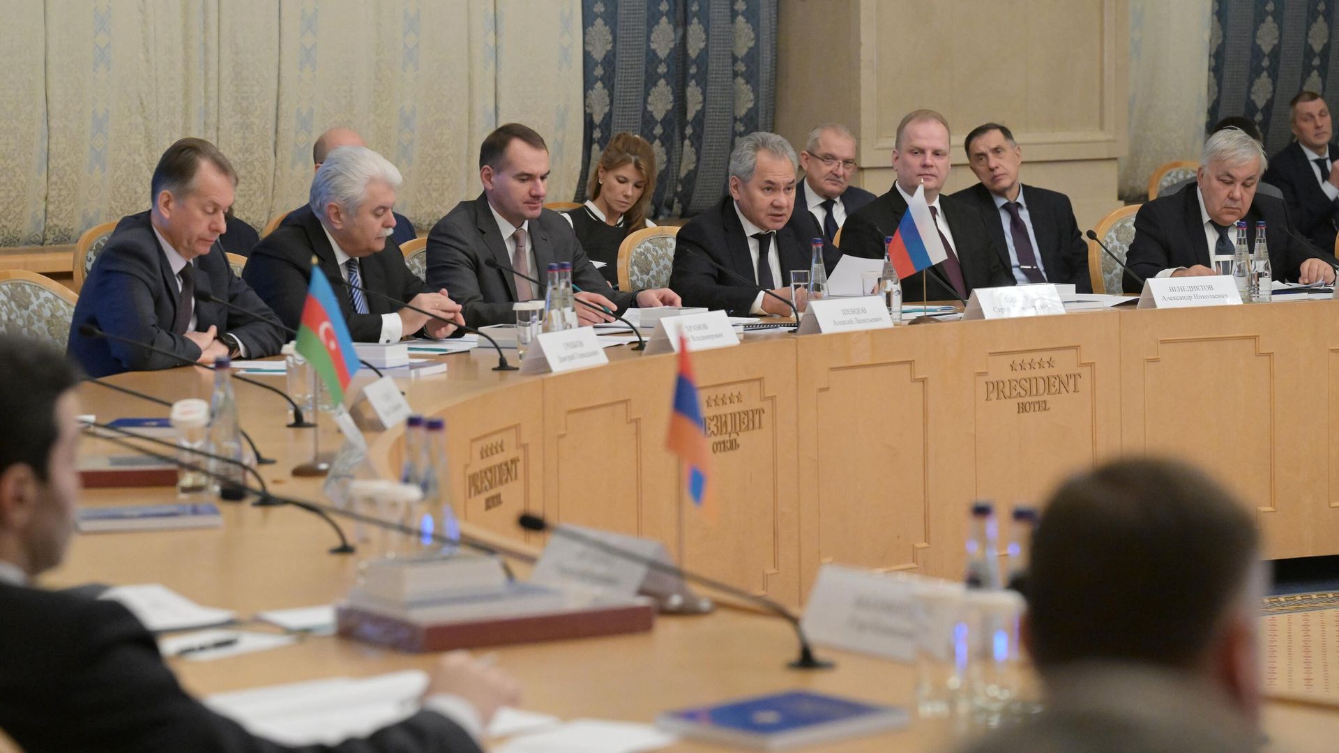 Секретарь Совета безопасности РФ Сергей Шойгу на 12-ой встрече секретарей советов безопасности государств - участников СНГ в Москве Секретарь Совета безопасности РФ Сергей Шойгу на 12-ой встрече секретарей советов безопасности государств - участников СНГ в Москве - РИА Новости, 1920, 07.11.2024