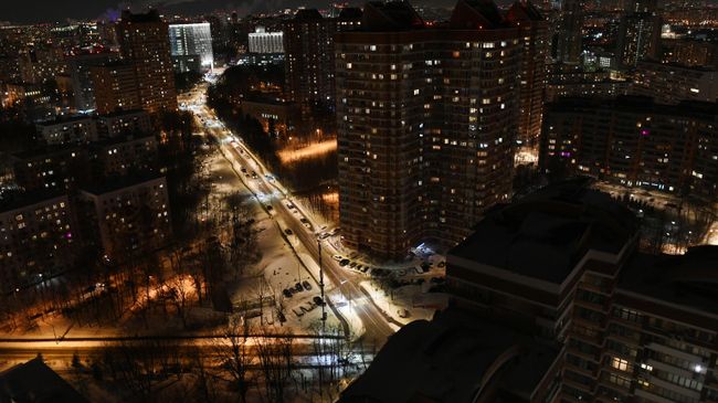 Вид на ночной город