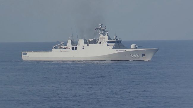 Совместные российско-индонезийские военно-морские учения в Яванском море. Кадр видео
