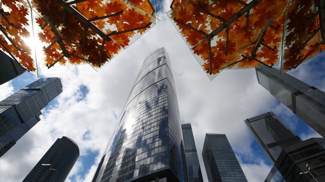 Небоскребы Московского международного делового центра Москва-Сити (ММДЦ) в Москве