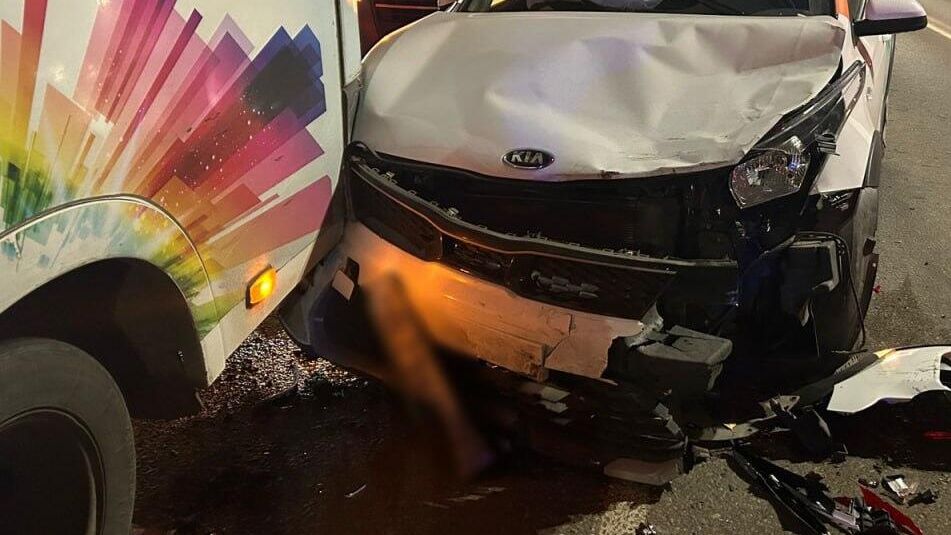 Место столкновения трех легковых автомобилей и двух микроавтобусов в подмосковной Балашихе. 11 ноября 2024 Место столкновения трех легковых автомобилей и двух микроавтобусов в подмосковной Балашихе. 11 ноября 2024 - РИА Новости, 1920, 11.11.2024