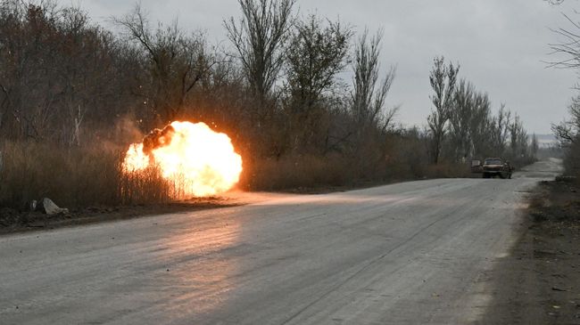 Детонация боеприпаса в ДНР