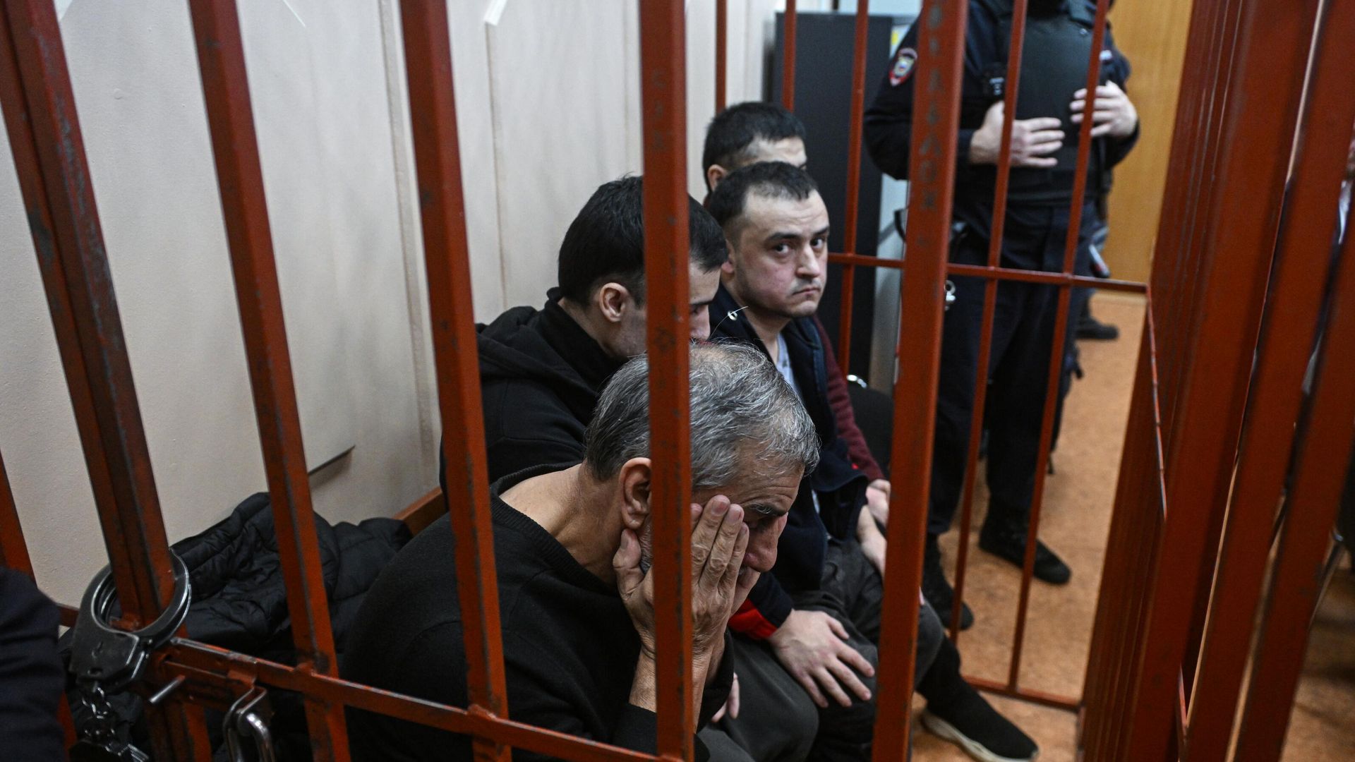 Рассмотрение вопроса о продлении ареста обвиняемым в теракте в Крокус Сити Холл Рассмотрение вопроса о продлении ареста обвиняемым в теракте в Крокус Сити Холл - РИА Новости, 1920, 20.11.2024