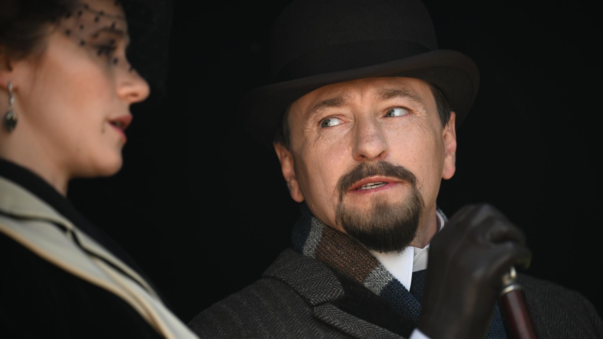 Актеры Ольга Лерман и Сергей Безруков на съемочной площадке сериала Плевако Актеры Ольга Лерман и Сергей Безруков на съемочной площадке сериала Плевако - РИА Новости, 1920, 30.12.2024
