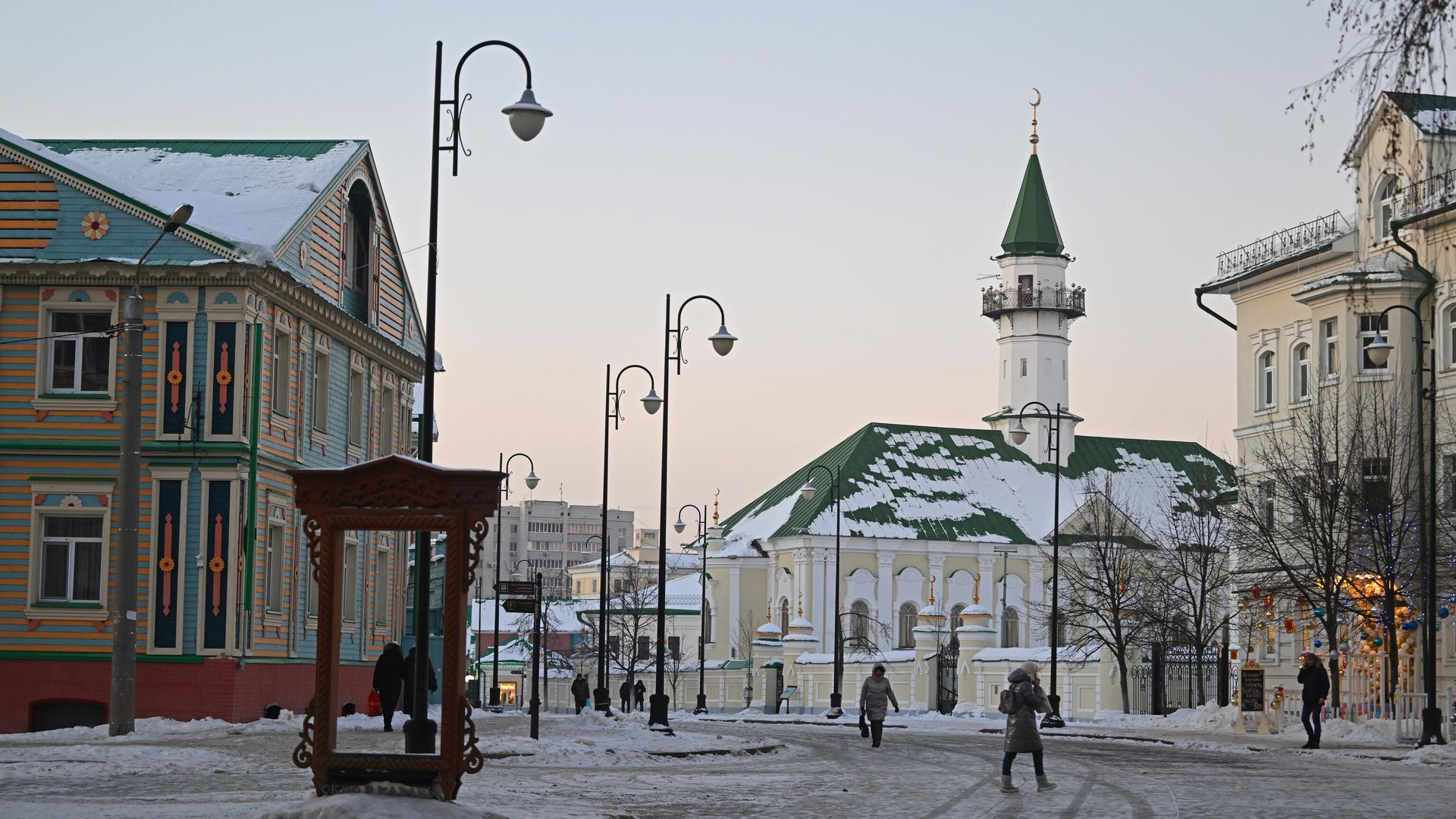 Вид на улицы Старо-Татарской слободы и мечеть аль-Марджани в Казани Вид на улицы Старо-Татарской слободы и мечеть аль-Марджани в Казани - РИА Новости, 1920, 16.02.2026