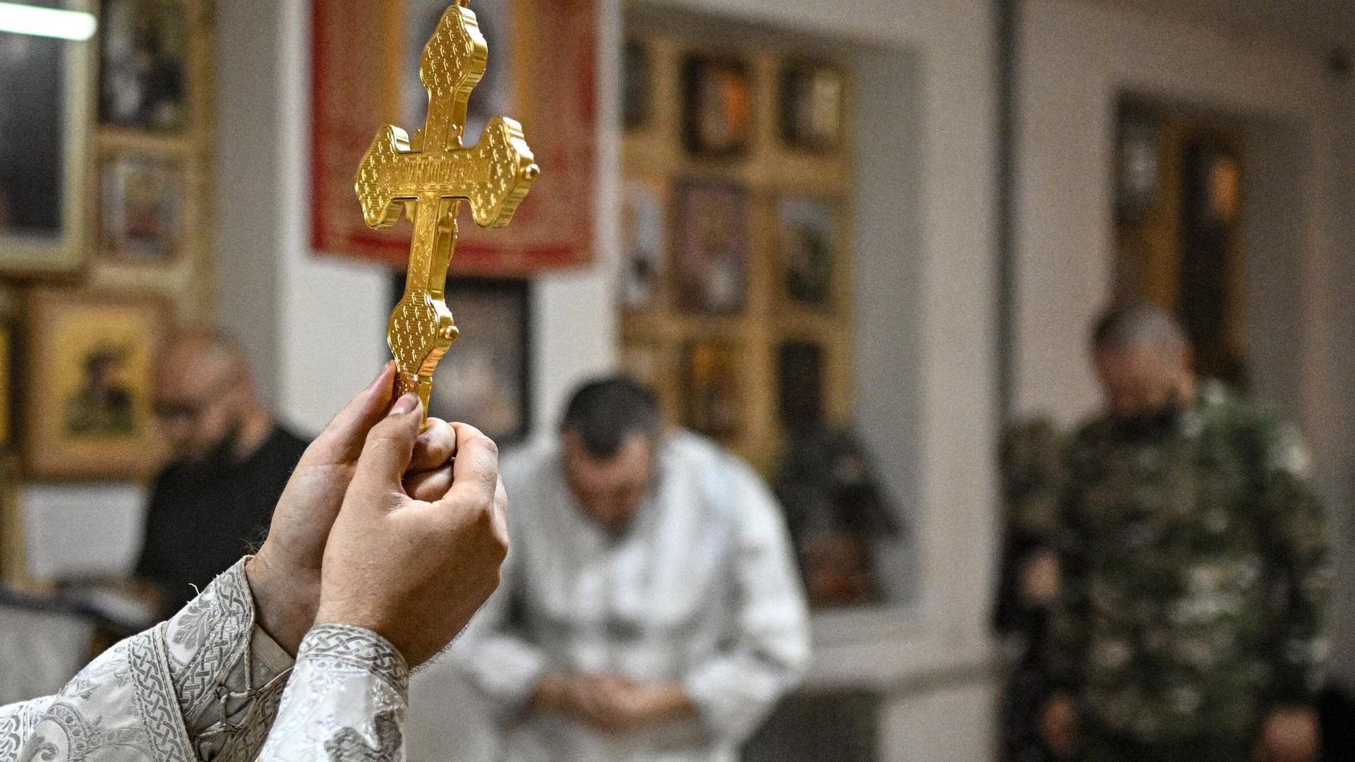 Богослужение в походном храме бригады Терек Богослужение в походном храме бригады Терек - РИА Новости, 1920, 28.11.2024