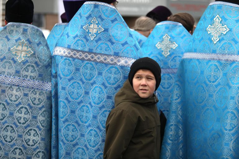 Участники празднования Дня народного единства в Нижнем Новгороде