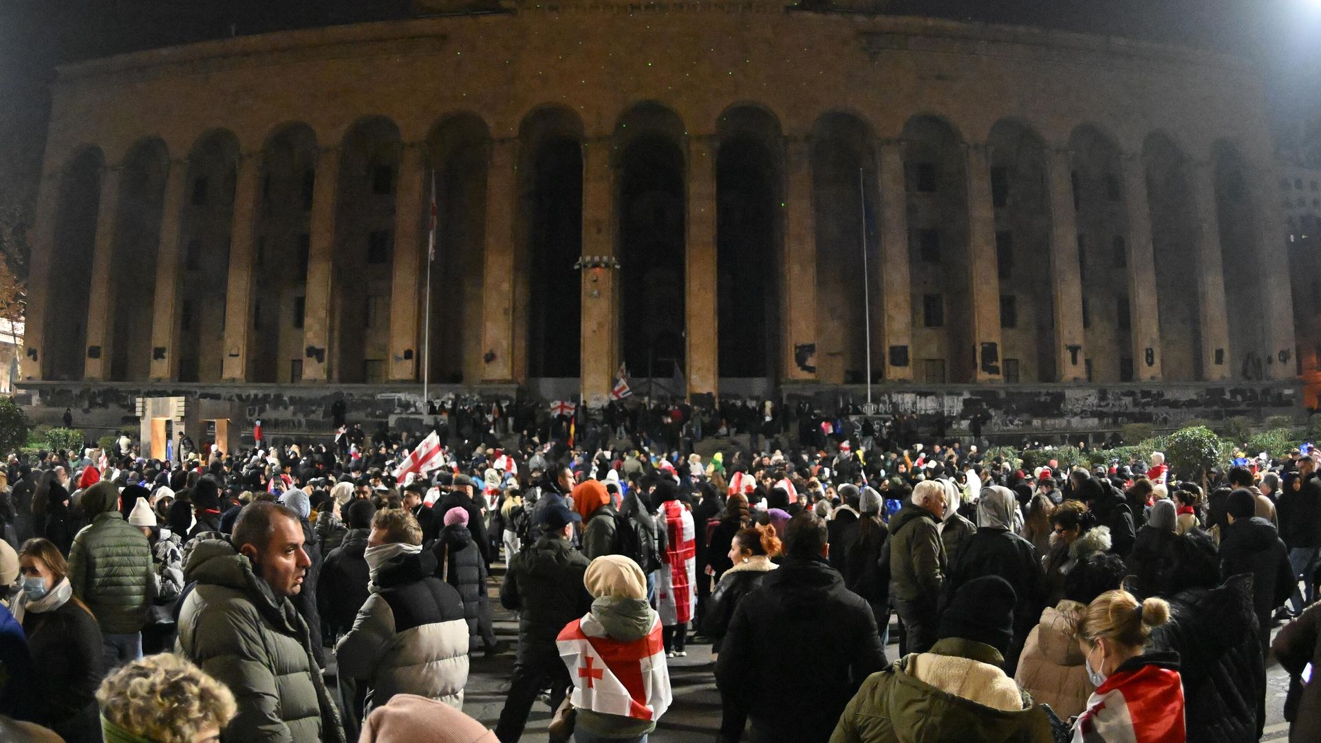 Акция протеста оппозиции в Тбилиси Акция протеста оппозиции в Тбилиси - РИА Новости, 1920, 01.12.2024