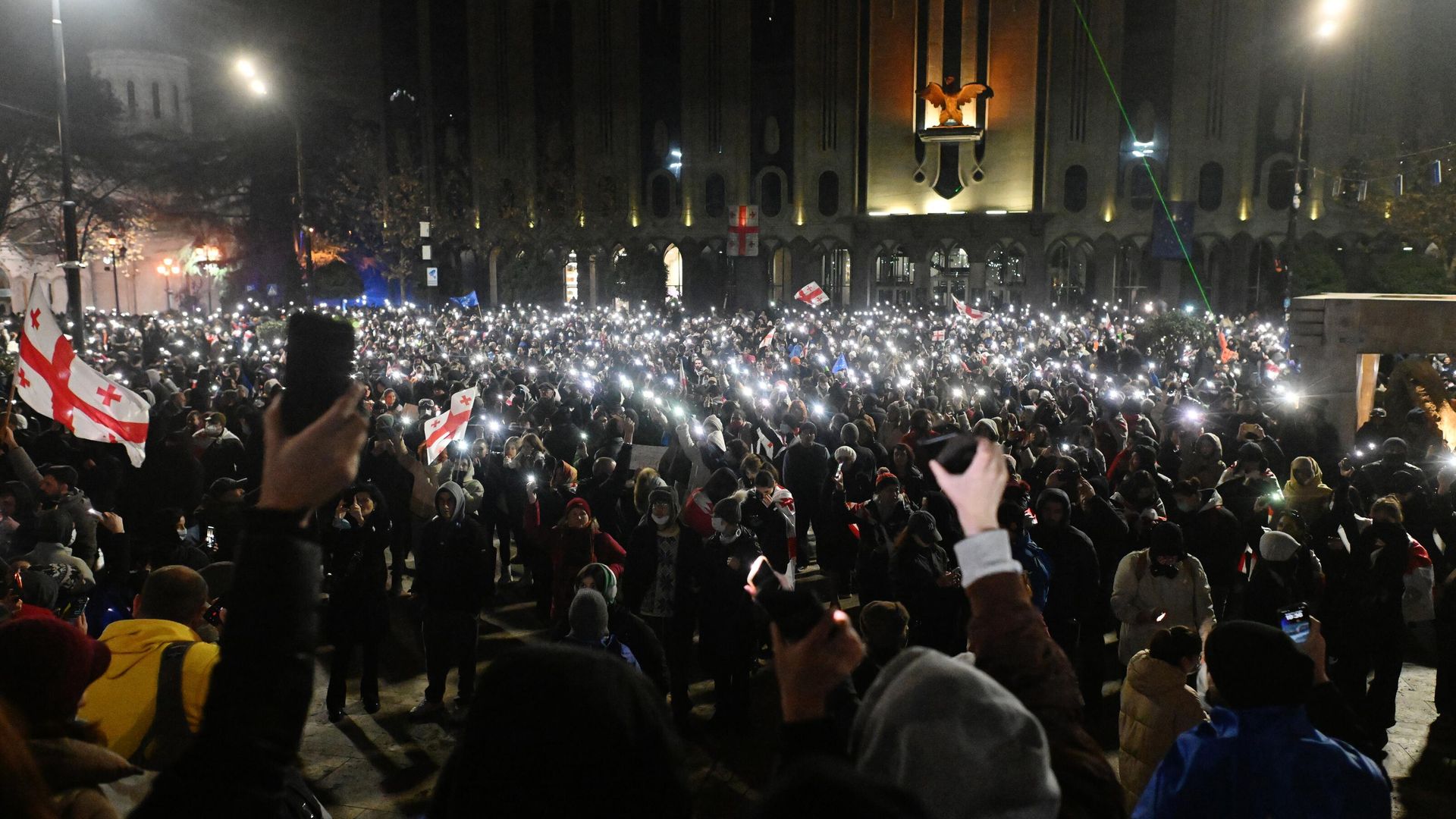 Акция протеста оппозиции в Тбилиси Акция протеста оппозиции в Тбилиси - РИА Новости, 1920, 02.12.2024