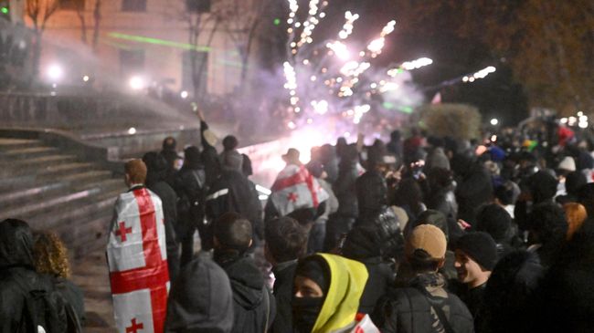 Акция протеста оппозиции в Тбилиси