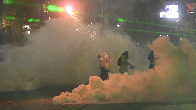 Акция протеста оппозиции в Тбилиси. 2 декабря 2024