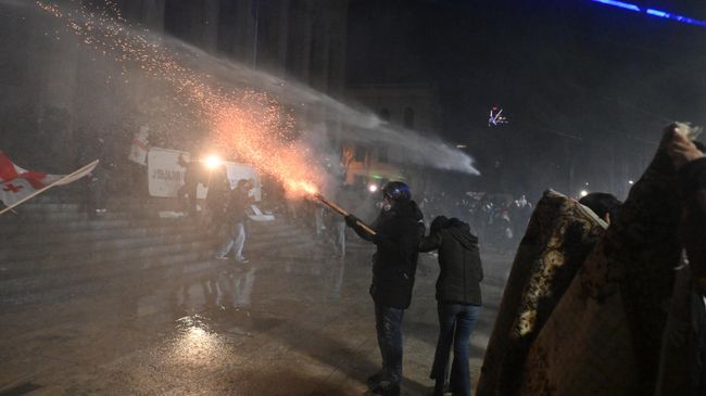 Акция протеста оппозиции в Тбилиси