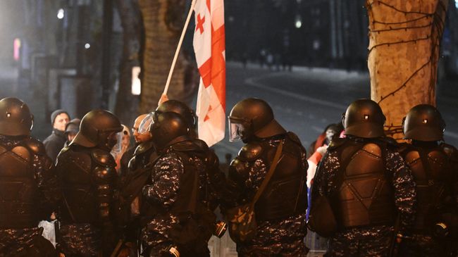 Акция протеста оппозиции в Тбилиси