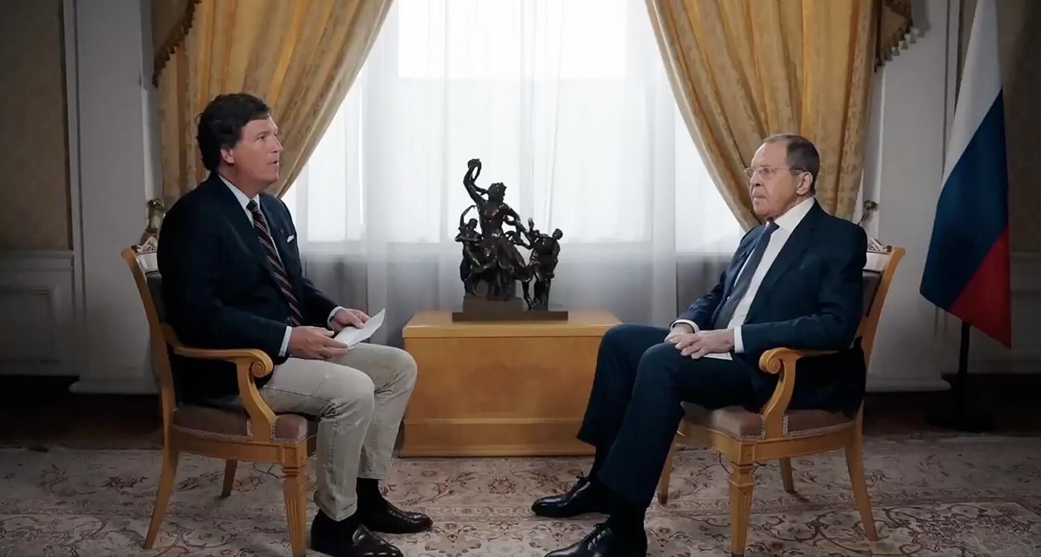 Сергей Лавров во время интервью Такеру Карлсону Сергей Лавров во время интервью Такеру Карлсону - РИА Новости, 1920, 06.12.2024