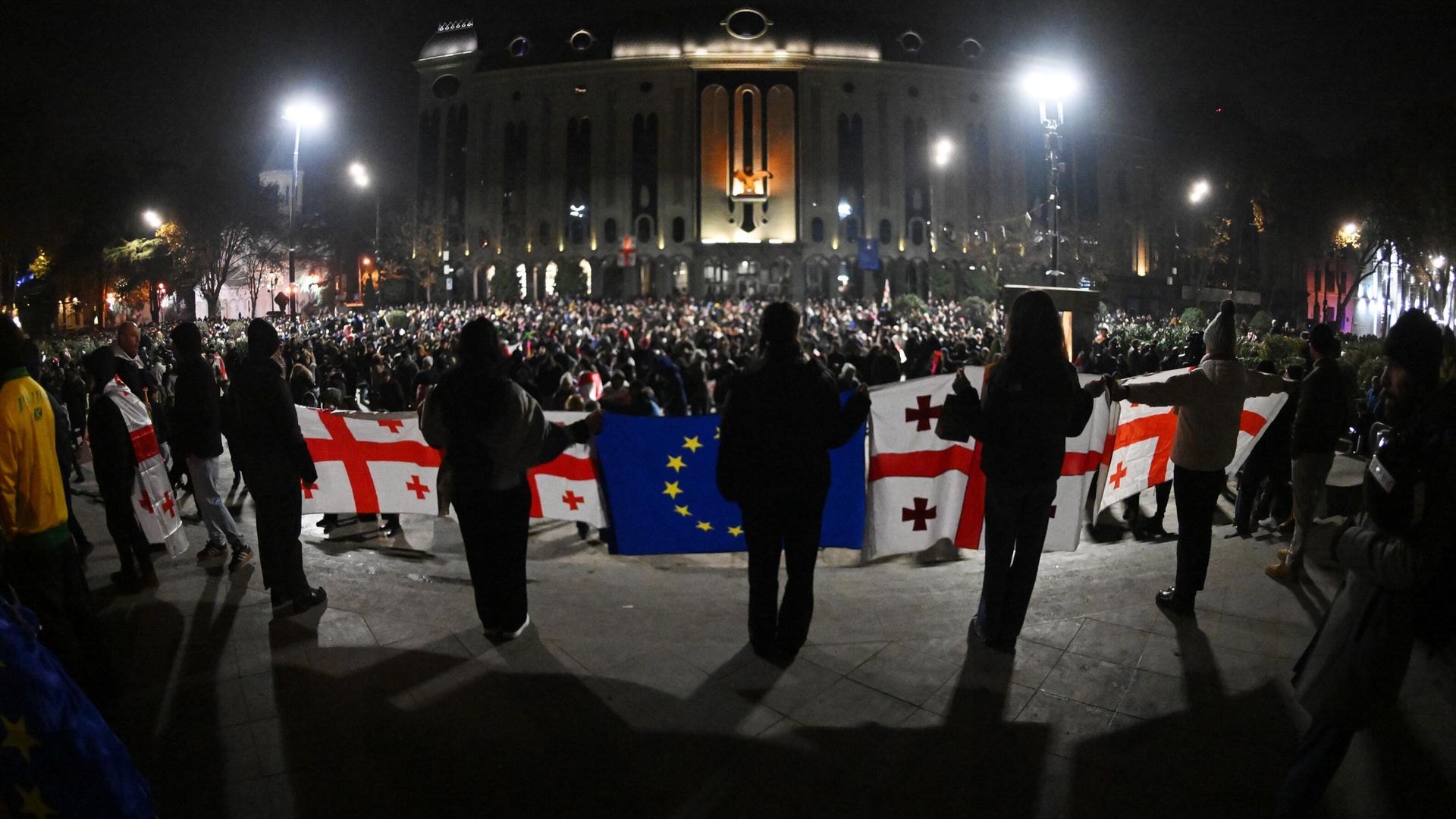 Акция протеста оппозиции в Тбилиси. 5 декабря 2024 Акция протеста оппозиции в Тбилиси. 5 декабря 2024 - РИА Новости, 1920, 06.12.2024