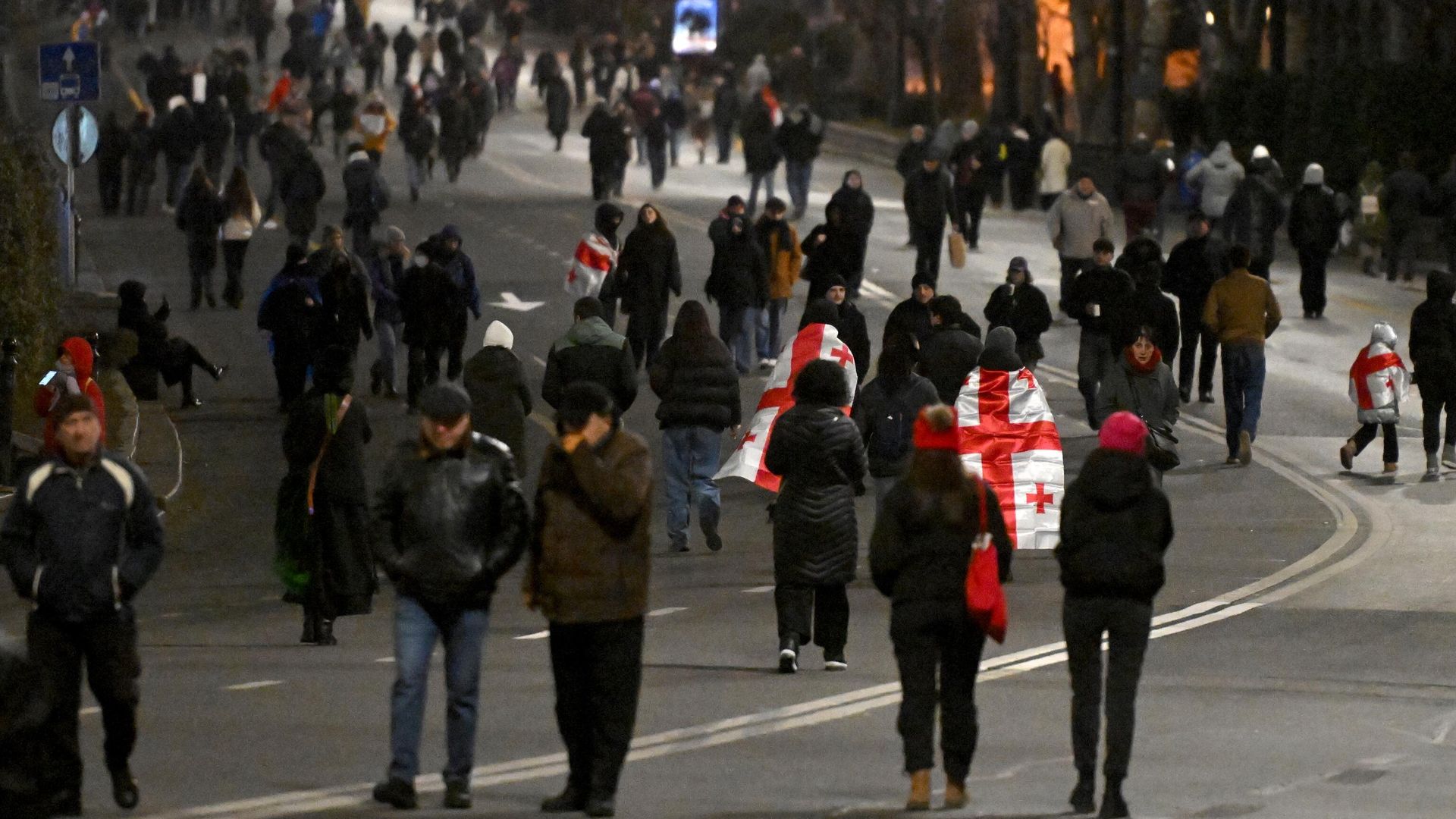 Участники акции протеста в Тбилиси Участники акции протеста в Тбилиси - РИА Новости, 1920, 19.12.2024