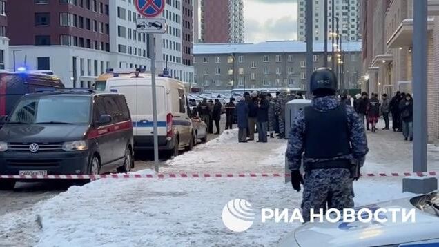 Место происшествия, где было приведено в действие взрывное устройство на Рязанском проспекте в Москве 17 декабря 2024 года - РИА Новости, 1920, 17.12.2024