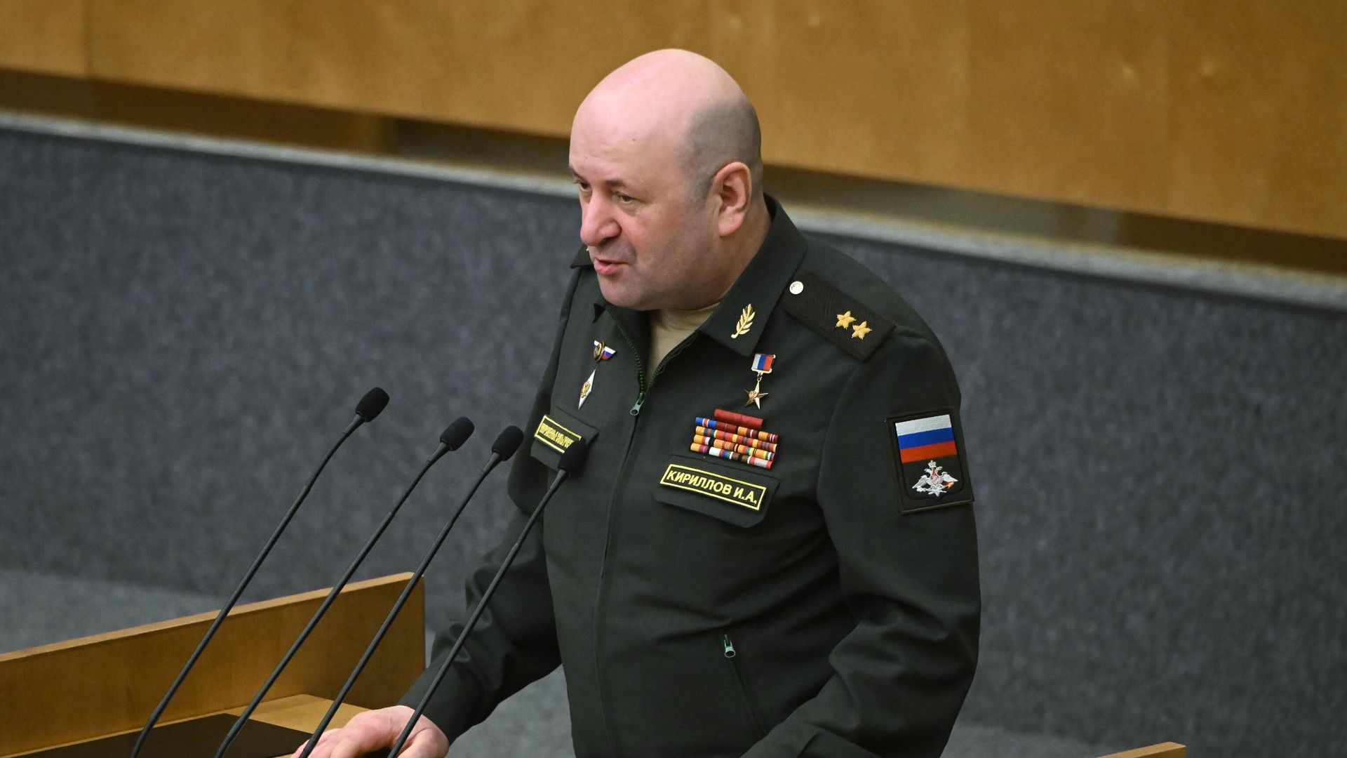 Начальник российских войск РХБЗ ВС РФ Игорь Кириллов Начальник российских войск РХБЗ ВС РФ Игорь Кириллов - РИА Новости, 1920, 26.12.2024
