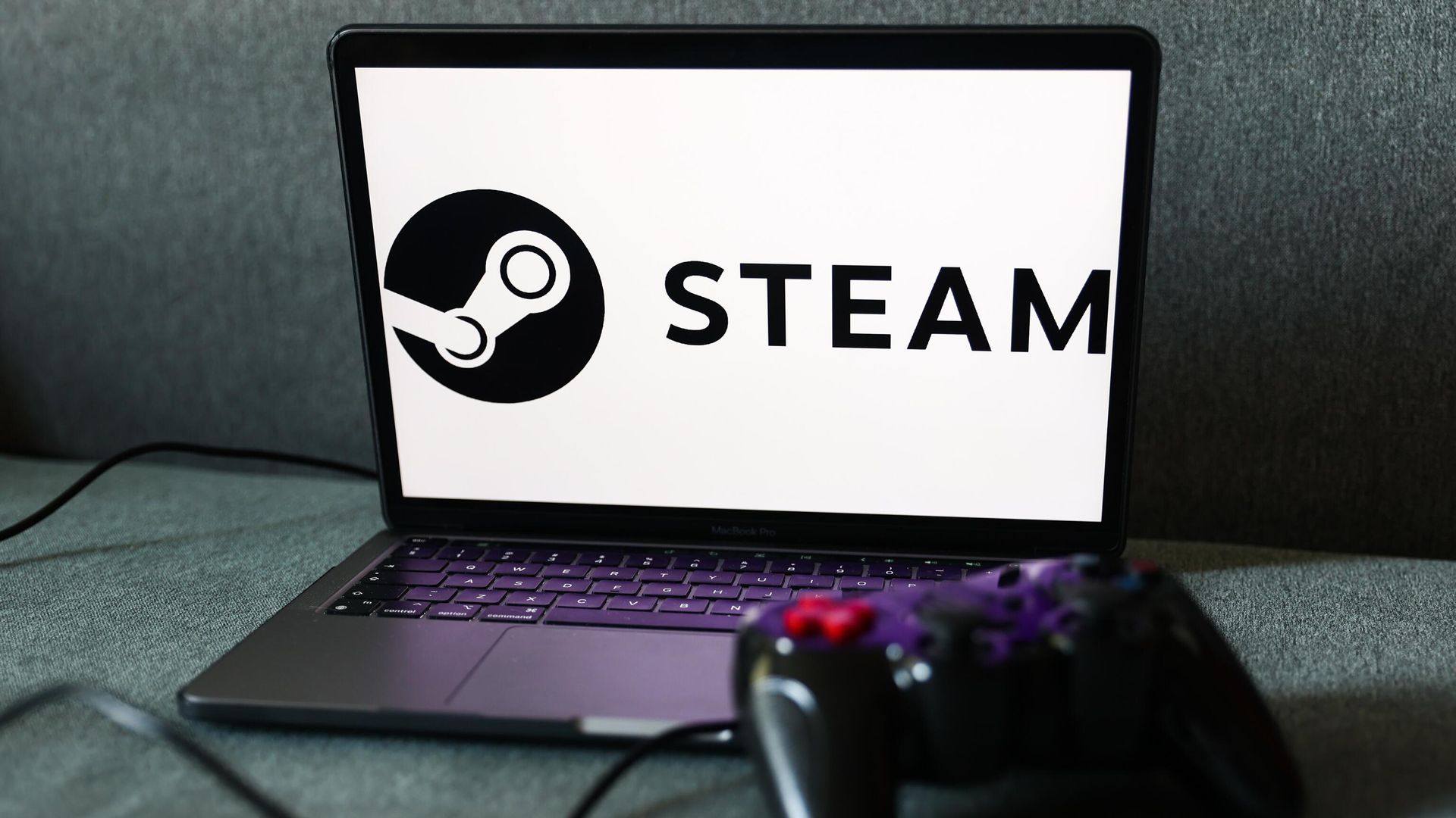 Логотип сервиса Steam на экране ноутбука Логотип сервиса Steam на экране ноутбука - РИА Новости, 1920, 20.12.2024