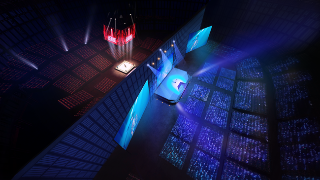 3D-визуализация спорткомплекса Олимпийский из приложения Обогнавшие время. AR-шедевры