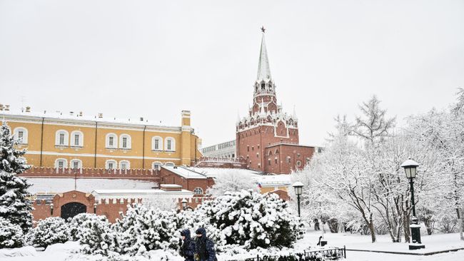 Александровский сад и Московский Кремль