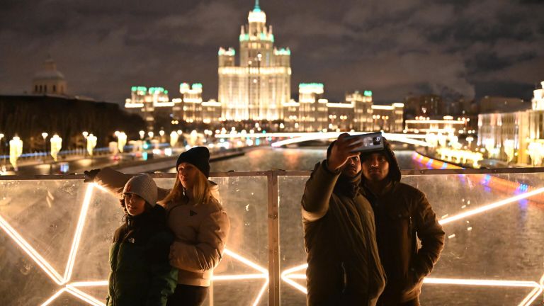 Празднование Нового года в Москве