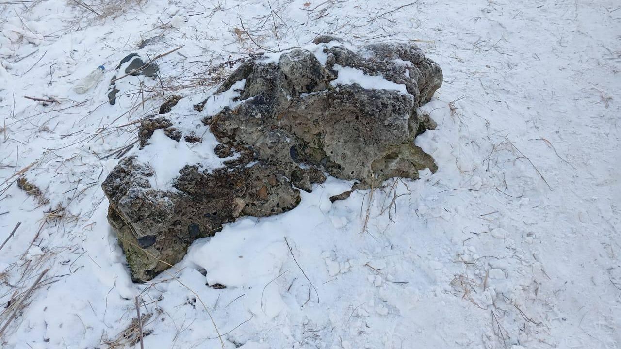 Место происшествия, где подросток врезался в камень, катясь с горки на ватрушке в Красноярске Место происшествия, где подросток врезался в камень, катясь с горки на ватрушке в Красноярске - РИА Новости, 1920, 04.01.2025