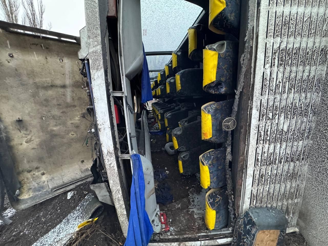 ДТП с участием рейсового автобуса на автодороге Донецк - Харцызск - Амвросиевка в районе Иловайска - РИА Новости, 1920, 12.01.2025