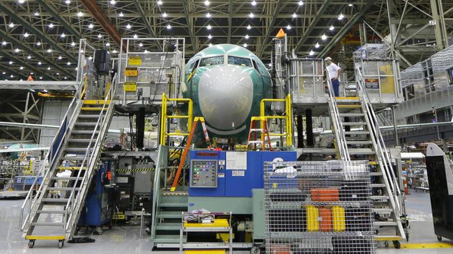 Сборочный цех американской компании Boeing