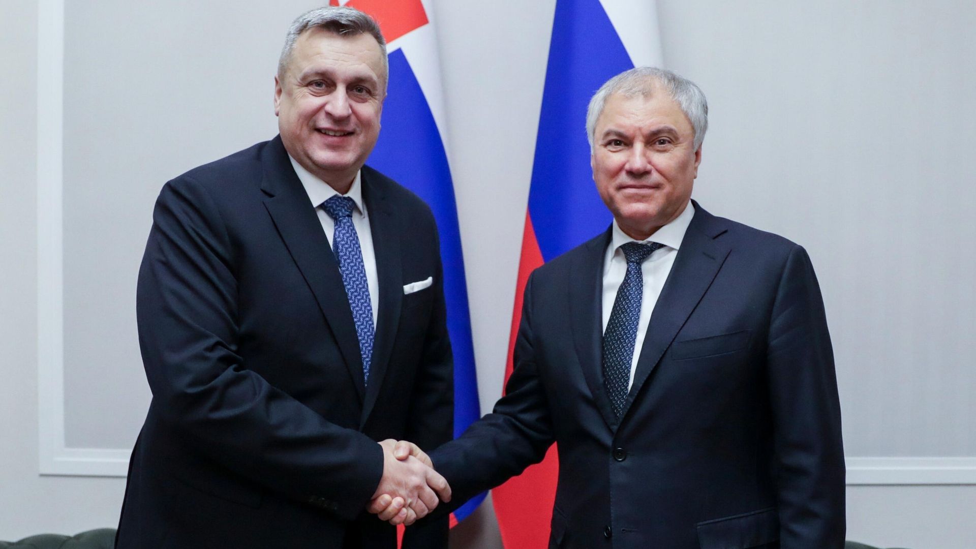 Председатель Государственной Думы РФ Вячеслав Володин и заместитель председателя Национального совета Словацкой Республики Андрей Данко во время встречи в Москве - РИА Новости, 1920, 13.01.2025