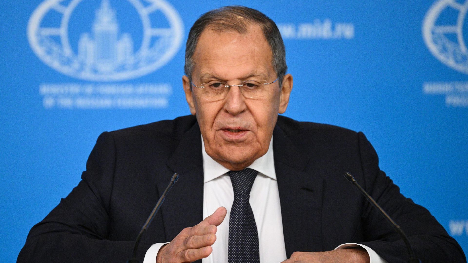 Министр иностранных дел РФ Сергей Лавров проводит пресс-конференцию по итогам деятельности российской дипломатии в 2024 году - РИА Новости, 1920, 14.01.2025