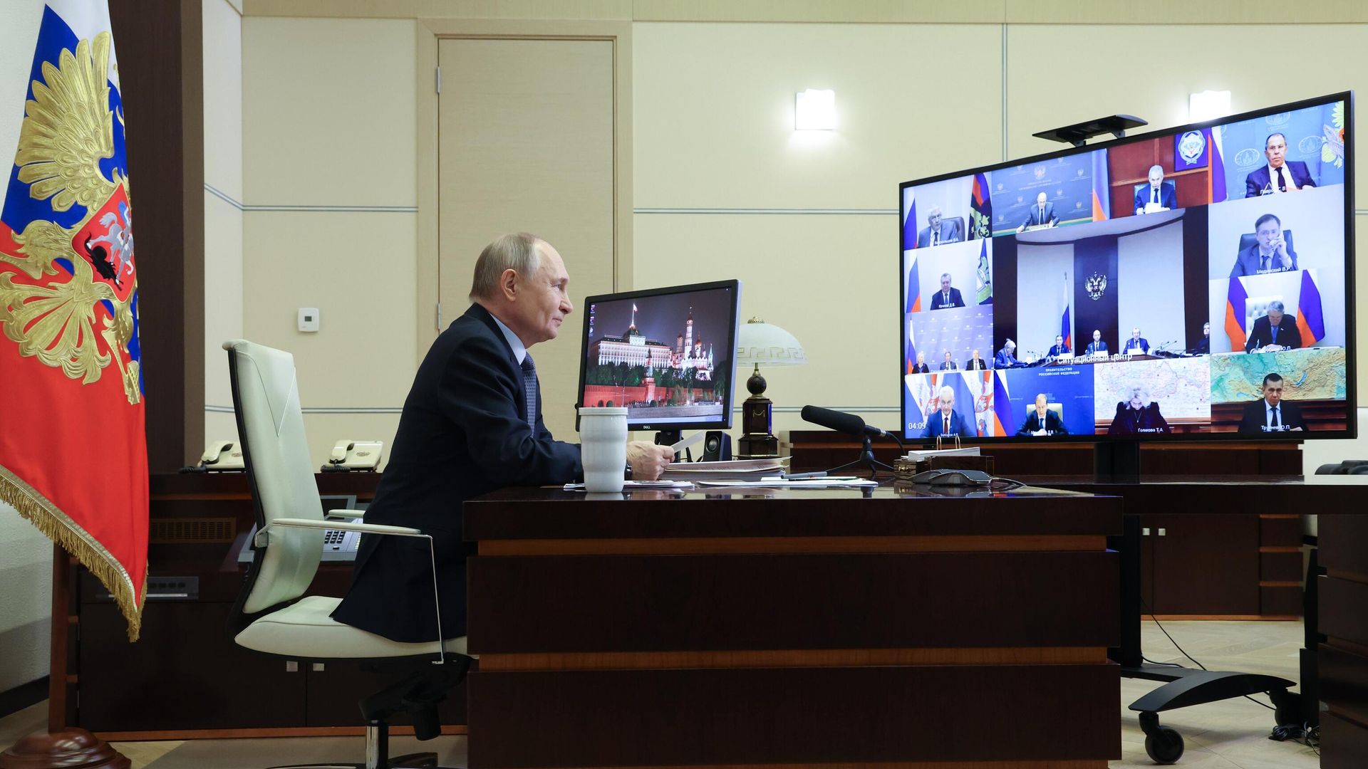 Президент РФ Владимир Путин проводит в режиме видеоконференции заседание Российского организационного комитета Победа Президент РФ Владимир Путин проводит в режиме видеоконференции заседание Российского организационного комитета Победа - РИА Новости, 1920, 15.01.2025