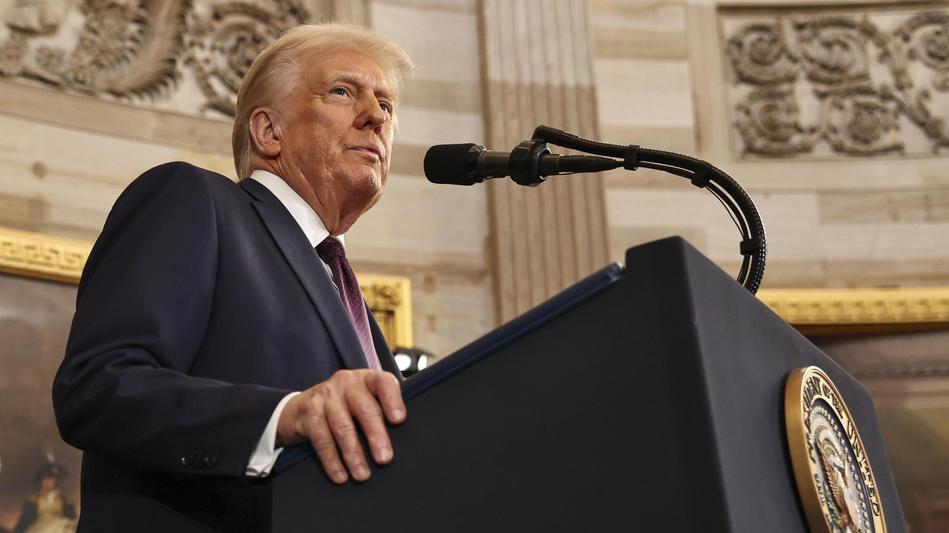 Президент США Дональд Трамп во время инаугурационной речи - РИА Новости, 1920, 20.01.2025