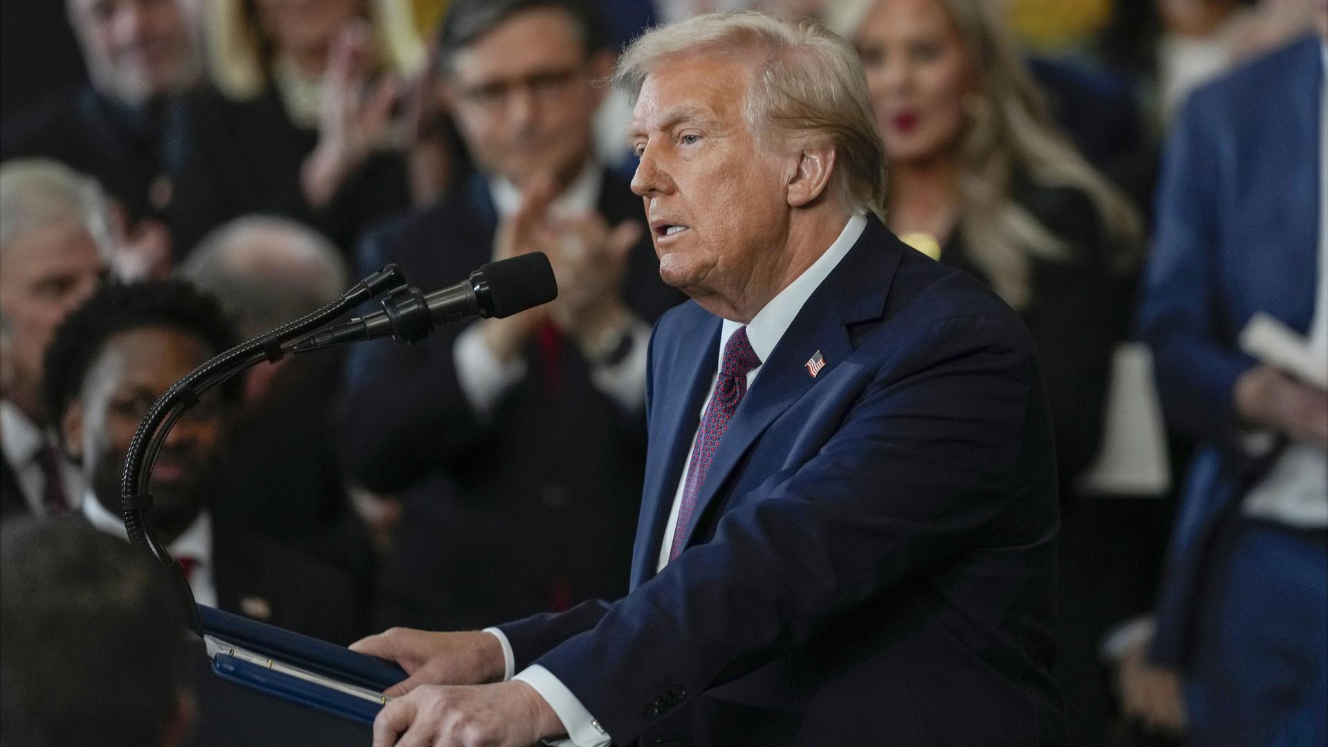 Президент США Дональд Трамп во время инаугурационной речи в ротонде Капитолия США в Вашингтоне - РИА Новости, 1920, 21.01.2025