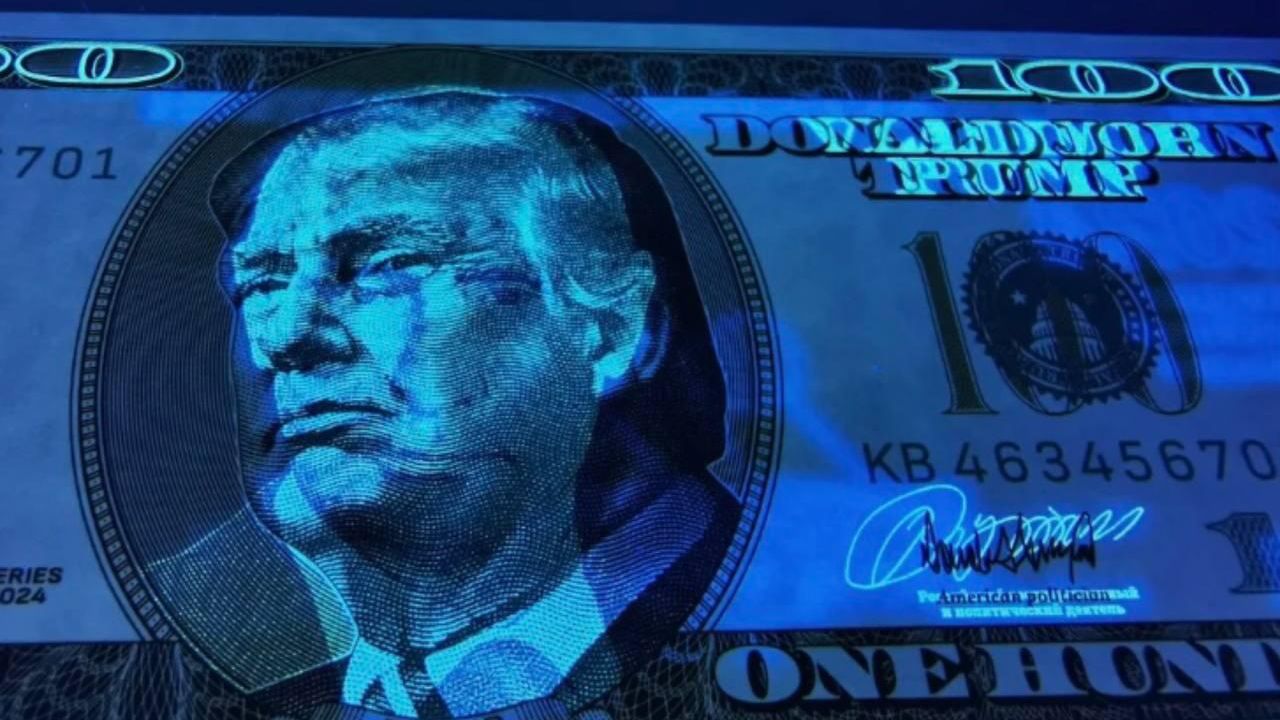 Сувенирная стодолларовая банкнота с изображением президентов России и США Владимира Путина и Дональда Трампа Сувенирная стодолларовая банкнота с изображением президентов России и США Владимира Путина и Дональда Трампа - РИА Новости, 1920, 25.01.2025