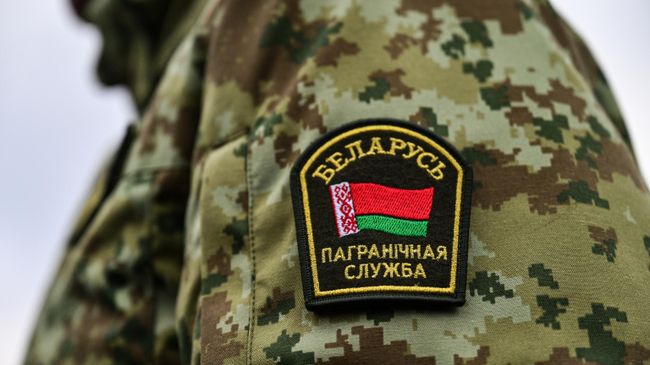 Шеврон пограничника на границе Белоруссии и Украины