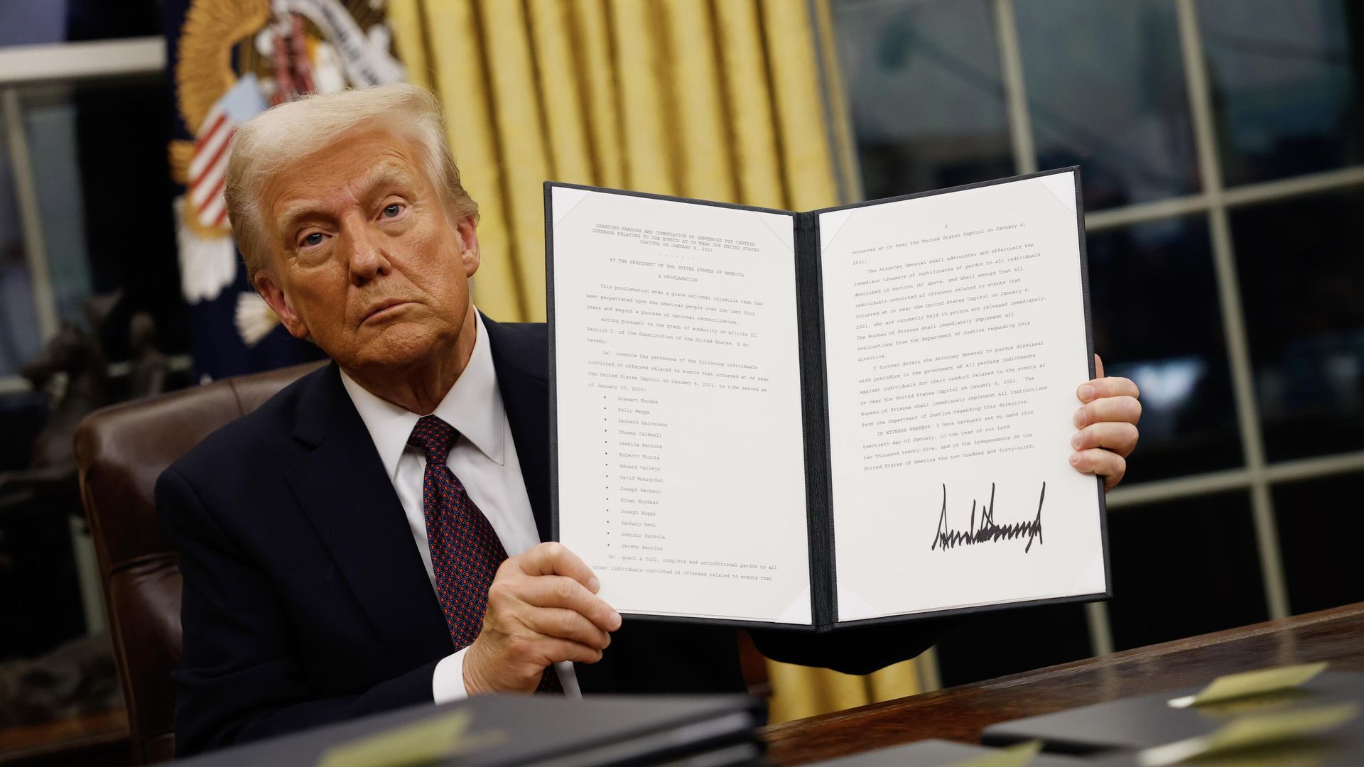 Президент США Дональд Трамп подписывает указы в Овальном кабинете Президент США Дональд Трамп подписывает указы в Овальном кабинете - РИА Новости, 1920, 29.01.2025